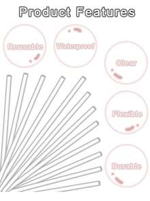 100 que kẹo mút acrylic, que kẹo mút trong suốt dùng trang trí bánh, que khuấy cocktail tái sử dụng, thích hợp cho đám cưới, Giáng sinh, sinh nhật, trang trí bánh kẹo mút, bánh quy sô cô la, món tráng miệng tự làm. - trong suốt - Xem 4