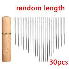 30Pcs Side Hole Sewing Needles Set | With Wooden Storage Bottle, Craft & Repair Tool, Festive DIY Gift Idea - Sewing Needle - View 9