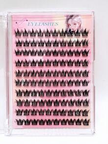 LIMEIKAI 100 Clusters Easy-To-Apply Self-Adhesive False Eyelashes Kit, Natural Look, Beginner-Friendly, Reusable With Built-In Glue Strips, C/D Curling, 10mm-13mm Lengths - View 12