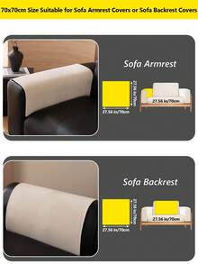 1 buah Sarung Sofa Beludru Lembut Anti Selip untuk Semua Musim, Dapat Dicuci, Pelindung Furnitur Ruang Tamu Ramah Hewan Peliharaan - Krem - View 19
