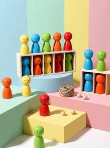 Permainan Misteri Interaktif, Mainan Boneka Kayu Permainan Mencocokkan Warna, Permainan Pemecah Kebekuan Pesta Keluarga, Permainan Tebak-Tebakan untuk Anak & Dewasa, Mainan Pembelajaran STEM untuk Berpikir Logis, Aktivitas Penguatan Kebersamaan di Malam Keluarga - MultiWarna - View 4