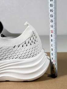 Women's Minimalist, Lightweight & Breathable Lace-Up Casual Sports Sneakers, Running Shoes - White - View 6