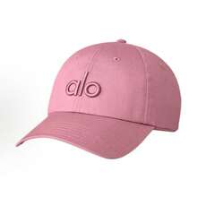Alo Yoga ALO Yogo Men Women Baseball Cap-Low Profile Adjustable Washed - 粉色 - 查看 4