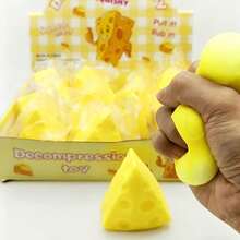 New Cute Cheese Squeeze Toy, Novelty Cheese Squeezy, Suitable As Christmas, Party Small Gift - Multicolor - View 5