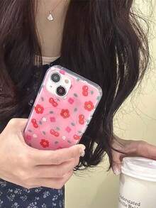 1个粉色磁吸樱花手机壳 + 磁吸PU皮革卡槽 TPU防震手机壳，适用于 11/12/13/14/15/16/17/PROMAX - 粉色 - 查看 6