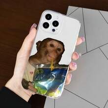 Funny Phone Case,Ugly Phone Case Monkey Painted Anti-Drop Phone Case Compatible With Iphone 14 Pro Max, 13 Pro, 11 Pro, 12, XR, XS - Clear - View 6