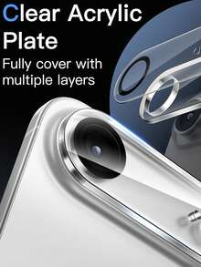 3pcs Ultra-Clear Camera Lens Protector Film, No Impact On Daily Use, High Hardness Surface Treatment Effectively Resists Scratches, Rounded Edges, Made Of Tempered Glass, Precise Cutouts Compatible With IPhone 17e/17 ProMax/16 ProMax/15 ProMax/14 ProMax/13 ProMax/12 ProMax/11 ProMax/17 Pro/16 Pro/15/14/13/12/11 And Other Series. - Clear - View 2