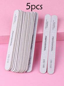 50/20/10/5pcs Thin Wooden Nail Files, 100/180 Grit Double-Sided Wooden Nail Buffers, 180/240 Grit Double-Sided Nail Polishing Files, Professional Nail Polishing Files, Boat-Shaped Double-Sided Wooden Foot Buffers, Nail Sanding Blocks, Reusable Double-Sided Nail Files, Suitable For Natural Nails, Home Manicure Salons, Acrylic Nails, Etc. - Light Grey - View 8