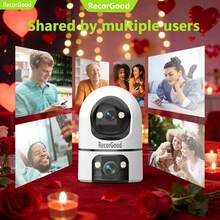 1pc [Indoor WIFI Pet Training Monitor] Dual-Lens WIFI Security Camera, 1080P 2.4GHz Wireless IP Surveillance System, Supports AI Human Tracking, Full-Color Night Vision, Two-Way Audio, Pan-Tilt, APP Control, USB Powered, Suitable For Home, Yard, Balcony, Home Security Monitoring, Great Gift Choice For Halloween, Christmas, New Year - White - View 7
