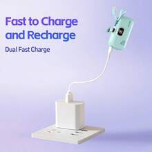 5000mAh Ultra-Compact Portable Charger - Mini Travel Phone Charger, Emergency Pocket Power Bank For IPhone17-12 Pro MaxPro/Android, USB Backup Battery & Ideal Gift - Multicolor - View 3