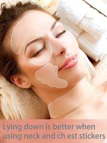 Reusable Anti-Wrinkle Facial & Chest Beauty Peel-Off Mask Patches, Enhancing Skin Radiance - Clear - View 2