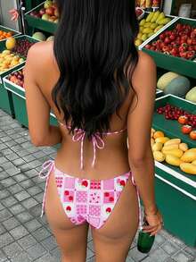 Sultry Sol 2026新款女士时尚系带沙滩度假必备泳装比基尼套装 - 彩色 - 查看 4