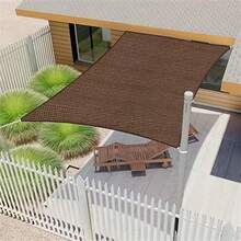 Black Shade Cloth Heavy Duty Encrypted Edge With Grommets Easy To Install Sunblock UV Protection Heat Insulation For Patio Deck Balcony RV - Multicolor - View 3