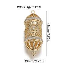 1pc Copper Creative New Easter Egg Hot Air Balloon Pendant, DIY Bracelet Necklace Phone Chain Jewelry Accessory - Multicolor - View 13