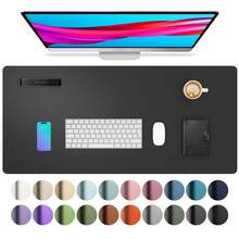 桌面皮革墊，辦公桌墊，滑鼠墊，寫字墊，美甲桌墊，化妝墊，可選尺寸，皮革寫作與學習防污，清潔桌面，防滑護眼皮革桌墊，大號滑鼠墊，防滑桌墊，防水PU桌面保護墊，寫字墊，適用於辦公室和居家 - A - 查看 10