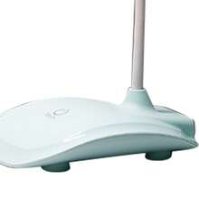 LED Desk Lamp Touch Control Three Level Color Temperature Stepless Dimming USB Charging Table Lamp Cyan - Lámpara de escritorio LED - Ver 6