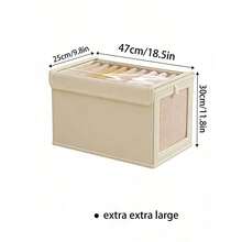 1 hộp đựng đồ bằng vải có thể gập lại, trong suốt, dùng để sắp xếp quần áo trong tủ quần áo, thích hợp đựng quần áo, quần dài - Giỏ đựng đồ hình chữ nhật đa chức năng, bộ hộp đựng quần áo trẻ em dùng để sắp xếp quần áo trẻ sơ sinh, tất, đồ chơi, v.v. - Nhiều màu - Xem 11