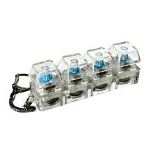 Llavero de teclado mecánico para aliviar el estrés - Llavero con 4 teclas con sonido claro y crujiente, adecuado para uso diario y viajes para aliviar el estrés (estilo de cadena aleatorio) - Multicolor - Ver 5