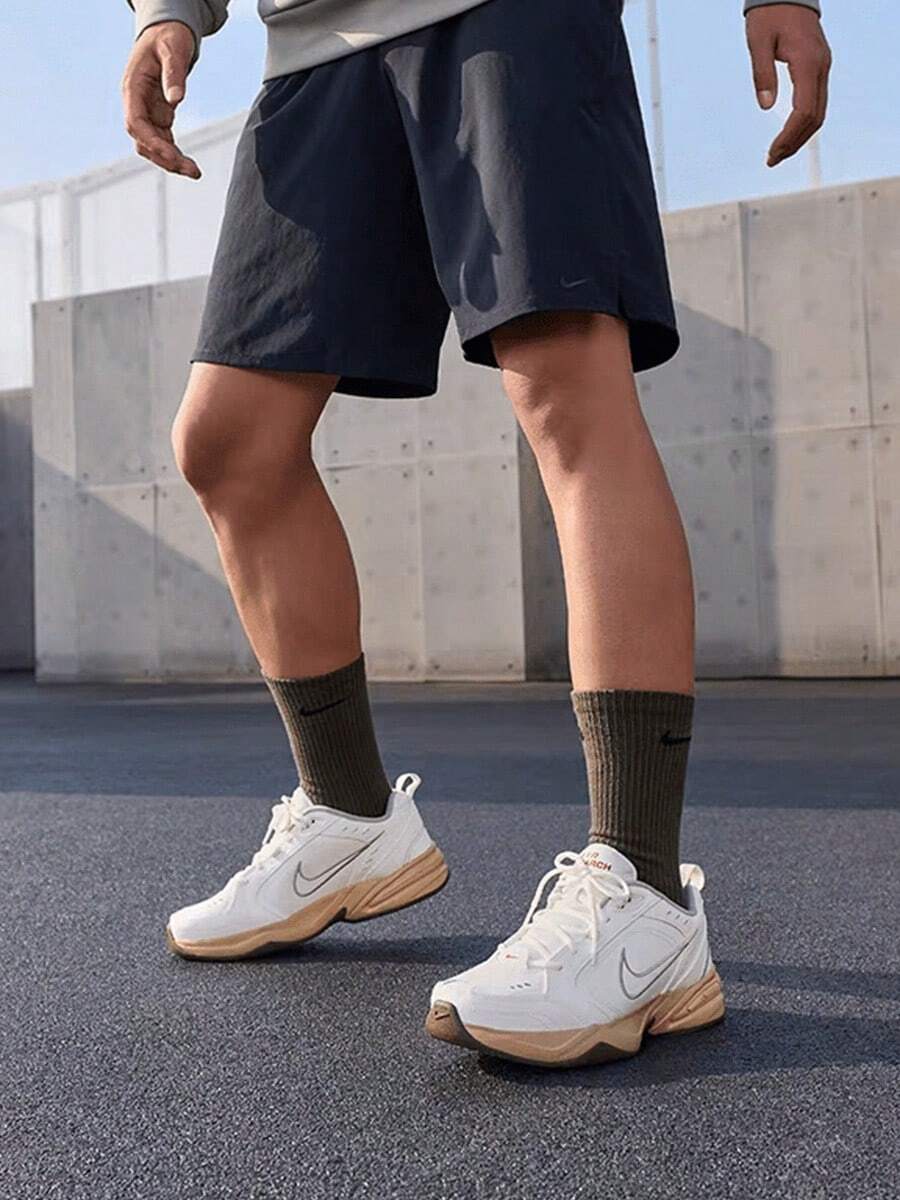 Zapatillas Nike Air Monarch IV ligeras, retro, impermeables y de suela gruesa, color beige, para hombre - Beis - Ver 1