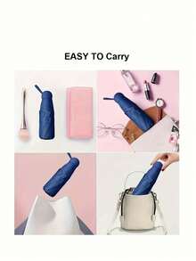 Women's Mini Portable Umbrella - Compact UV Protection Umbrella, Lightweight Foldable Design, Suitable For Handbag, Car, And Backpack, Outdoor, Garden, Travel Essentials, Portable Essentials, Beach Essentials, Graduation Season, Commencement, Graduation Ceremony, Graduation Gift, Graduation Present, Graduation Gift, Graduation Present, Congrats Grad, Congratulations Graduate, Valedictorian, Finish School, Graduation Party, Outdoor Essentials, Travel Portable, Hiking Essentials, Camping Essentials, Portable Tools, Summer Essentials, Summer Portable,Umbrella / Compact Umbrella / Travel Umbrella / Windproof Umbrella / Folding Umbrella / Rain Umbrella / Automatic Umbrella / Uv Umbrella / Sun Umbrella / Paraguas / Guarda-Chuva - random Color (without Bag) - View 11