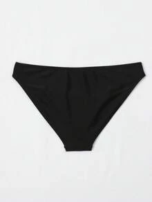 Swim Basics Summer Beach Solid Bikini Bottom - White - View 7