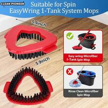 4 Pack Spin Mop Heads Compatible With EasyWring 1 - System, Scrubber Mop Brush, Hard Bristle Cleaning Brush Kitchen Bathroom TileNot 2 - - Red - 查看 2