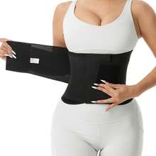 1pc Black Coated 3-Layer Sweat Enhancing Back Support Shaping Waist Trainer, Waist Trimmer Belt - Black - View 6