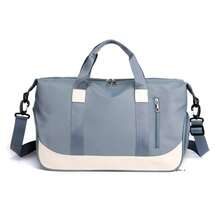 Damväska i nylon med skofack, vattentät weekendväska med justerbar rem för gym och övernattning - Multifärgad - Visa 15