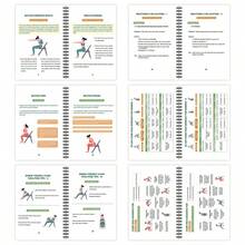 1PC 30-Day Chair Yoga Guide: Weight Loss, Muscle Building, And Flexibility - Suitable Beginners, Seniors, And Adults, 60 Exercises, 5.5x8.3inch Green Cover Design | -Bound Books | Durable Coil Binding - Yoga Planner - View 7