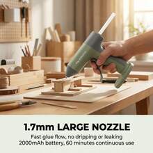 [Wireless Glue Gun] Green Hot Melt Glue Gun | 20-Piece Accessory Set | Extra Long Battery Life | Returns And Exchanges Available If Unsatisfied. - Multicolor - View 6