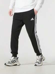 Adidas M 3S FT TC PT Comfortable & Soft Casual Knit Sweatpants, Men - Black - View 1