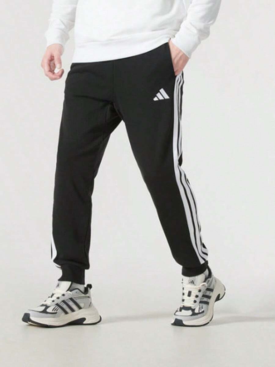 Adidas M 3S FT TC PT Comfortable & Soft Casual Knit Sweatpants, Men - Black - View 1