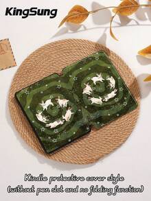 Kingsung 兔子跳舞图案平板电脑保护套,兼容9.7/10.2/10.5/10.9/12.9/Pro 11(第十代),兼容三星Galaxy Tab S6 Lite 10.4英寸,兼容Kindle Paperwhite(第十二代,2024款),Kindle(第十一代,2022款),Kobo Clara Color,柔软防摔保护,智能立放/自动唤醒/睡眠功能 - 彩色 - 查看 10