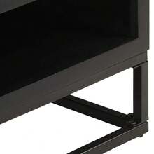CROISSANCE Tavolino da Salotto 90x60x35 cm in Legno Massello di Mango - nero - Visualizzare 7