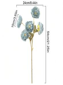3支/套 1.74英尺人造丝牡丹花，适用于婚礼庆典装饰、DIY插花、家居客厅卧室餐厅装饰、房间装饰、厨房装饰、派对节日装饰、波西米亚风格、情人节礼物、母亲节礼物、春季装饰 - 白色 - 查看 10