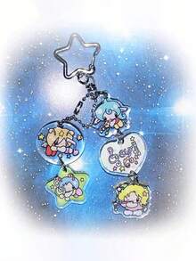 Llavero con marco de teléfono mini - Lindo estilo compacto de acrílico con colgante de dibujos animados Y2K, se puede colgar en mochilas u otros accesorios (foto no incluida) - Multicolor - Ver 21