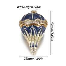 1pc Copper Creative New Easter Egg Hot Air Balloon Pendant, DIY Bracelet Necklace Phone Chain Jewelry Accessory - Multicolor - View 15