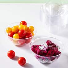 25pcs Transparent Plastic Bowls, Salad Bowls, Dessert Bowls, Stackable Clear Salad Bowls, Ice Cream Bowls, Dessert Bowls, Nut Bowls, Candy Dishes, Suitable For Wedding, Birthday Party, Kitchen Tools - Clear - View 8