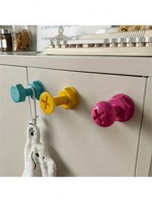 3个创意可爱螺丝钉墙门粘钩，无需钻孔，强力耐用 - 查看 6