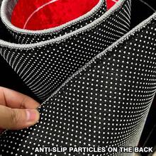 1pc, Flannel Carpet, Black With Golden Accents, Machine Made Polyester, Non-Slip Backing, Lightweight, Washable, Rectangle, 0.2 Inches Thick, For Entryway, Bedroom, Living Room - A - View 10