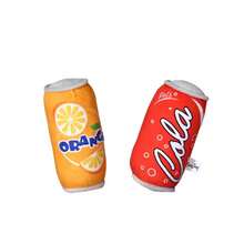 狗狗玩偶罐装饮料、啤酒瓶、葡萄酒瓶咀嚼玩具，带吱吱声的毛绒软啤酒瓶宠物玩偶，狗狗玩偶，狗狗咀嚼互动玩偶，狗狗抛掷玩偶，带吱吱声的狗狗咀嚼玩偶 - 彩色 - 查看 2