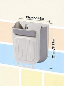 1pc Kitchen Foldable Trash Can Household Cabinet Hanging Garbage Storage No Bending Thick Large Diameter Garbage - Multicolor - View 6