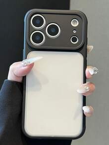 奢华散热透明软壳手机壳，兼容 17 Pro Max、17 Pro、16 Pro Max、16、15、14、13 Pro Max，防震边框透明保护套 - 黑色 - 查看 3