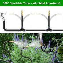 60Ft Drip Irrigation System Garden U2013 360 Bendable Automatic Watering Kit With 18 Adjustable Nozzles, Misting Hose Greenhouse, Lawn, Yard Plants 60 FT - 60 FT - 查看 3