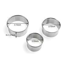 Round Stainless Steel DIY Cookie Cutter, Donut Cookie Fondant Mold, Fruit Cutting Mold, Cake Mold, Dumpling Wrapper Cutting Mold, Kitchen Baking Tool Set - View 9