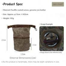 Camping Cookware Storage Bag Canvas Camp Kitchen Organizer For Cooking Utensils Pots Pans Mess Kit Heavy-Duty Water-Resistant Outdoor Storage Case L - S - View 6