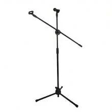 Professional Metal Microphone Stand With An Adjustable Boom And Tripod Base For Home Studio Live Singing And Speech - Black Mic Stand For Studio Vocal Recording Support Versatile Positioning Stable Support Structure Stage Use - 黑色 - 查看 1