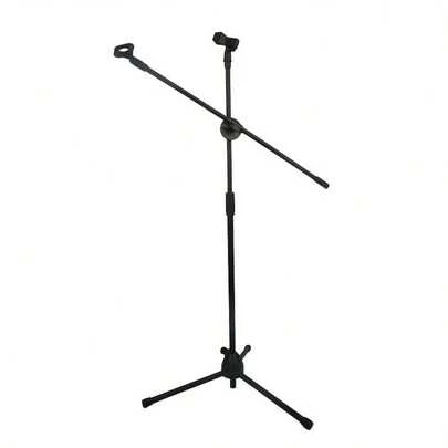 Professional Metal Microphone Stand With An Adjustable Boom And Tripod Base For Home Studio Live Singing And Speech - Black Mic Stand For Studio Vocal Recording Support Versatile Positioning Stable Support Structure Stage Use