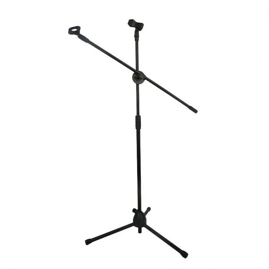 Professional Metal Microphone Stand With An Adjustable Boom And Tripod Base For Home Studio Live Singing And Speech - Black Mic Stand For Studio Vocal Recording Support Versatile Positioning Stable Support Structure Stage Use - 黑色 - 查看 1