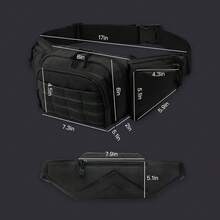 Tactical Fanny Pack For Men, 800D Oxford Fabric Fanny Pack For Men, Fanny Packs Man For Hiking Climbing, Fishing, Cycling, Hunting, Adjustable Conceal Carry Tactical Fanny Packs - màu đen - Xem 2